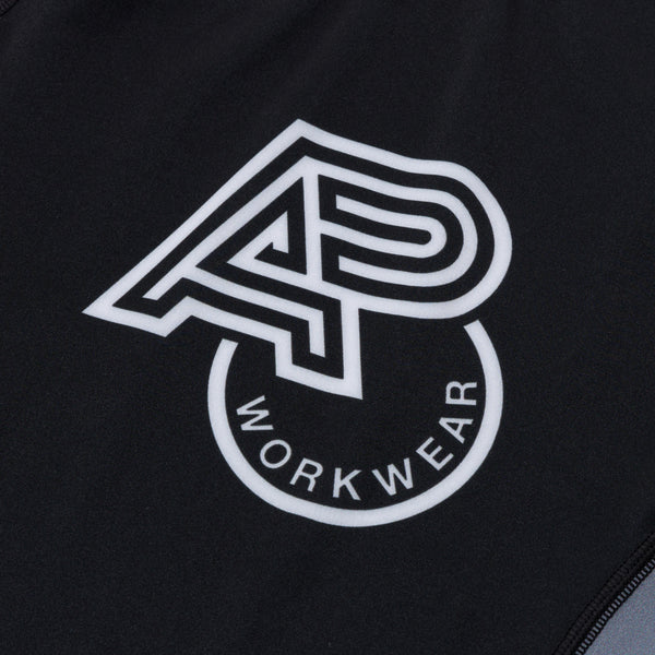A&PWW KIDS RANK SS RASHGUARD GREY/BLACK