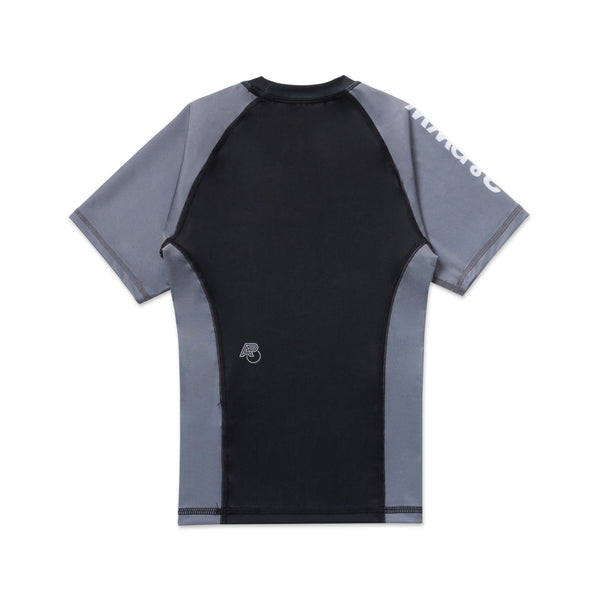 A&PWW KIDS RANK SS RASHGUARD GREY/BLACK