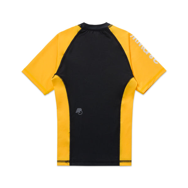 A&PWW KIDS RANK SS RASHGUARD YELLOW/BLACK