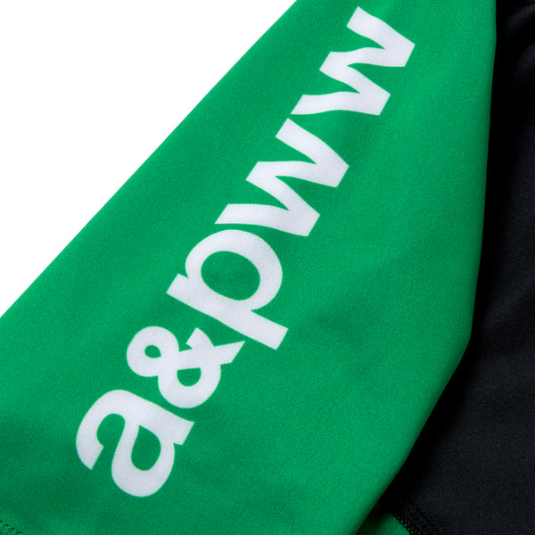 A&PWW KIDS RANK SS RASHGUARD GREEN/BLACK