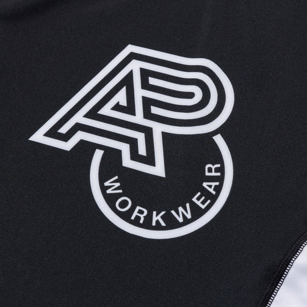 A&PWW KIDS RANK SS RASHGUARD WHITE/BLACK