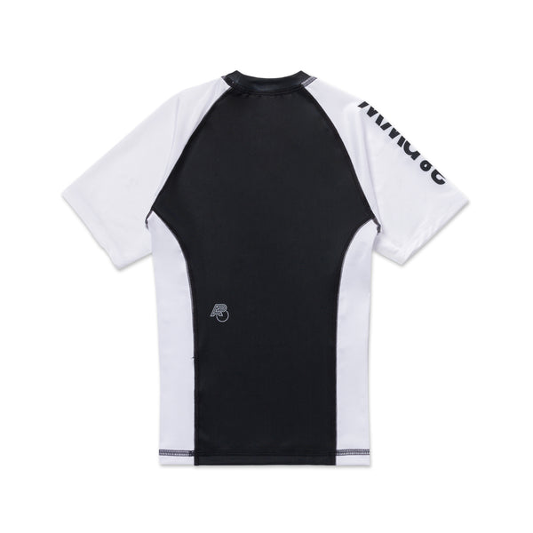 A&PWW KIDS RANK SS RASHGUARD WHITE/BLACK