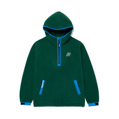 A&P BERBER FLEECE HALF-ZIP MOCK HOODIE (Green)
