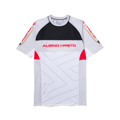 A&P WGBR Comp SS Rashguard　（White Gray Black Red）